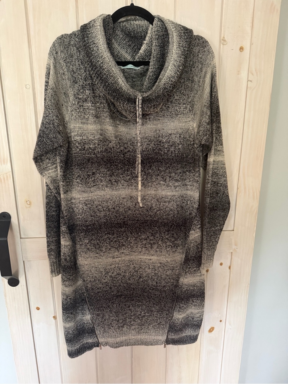 Maurices Gray Ombre Cowl Neck Sweater Dress